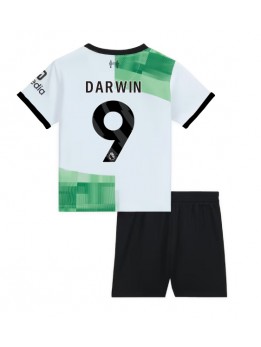 Billige Liverpool Darwin Nunez #9 Bortedraktsett Barn 2023-24 Kortermet (+ Korte bukser)
